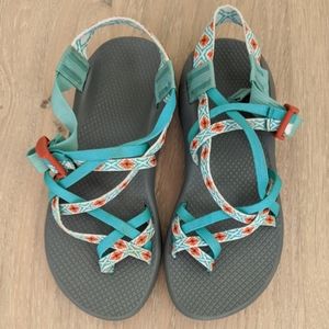 Chacos ZX2 - Teal and Orange, size 8